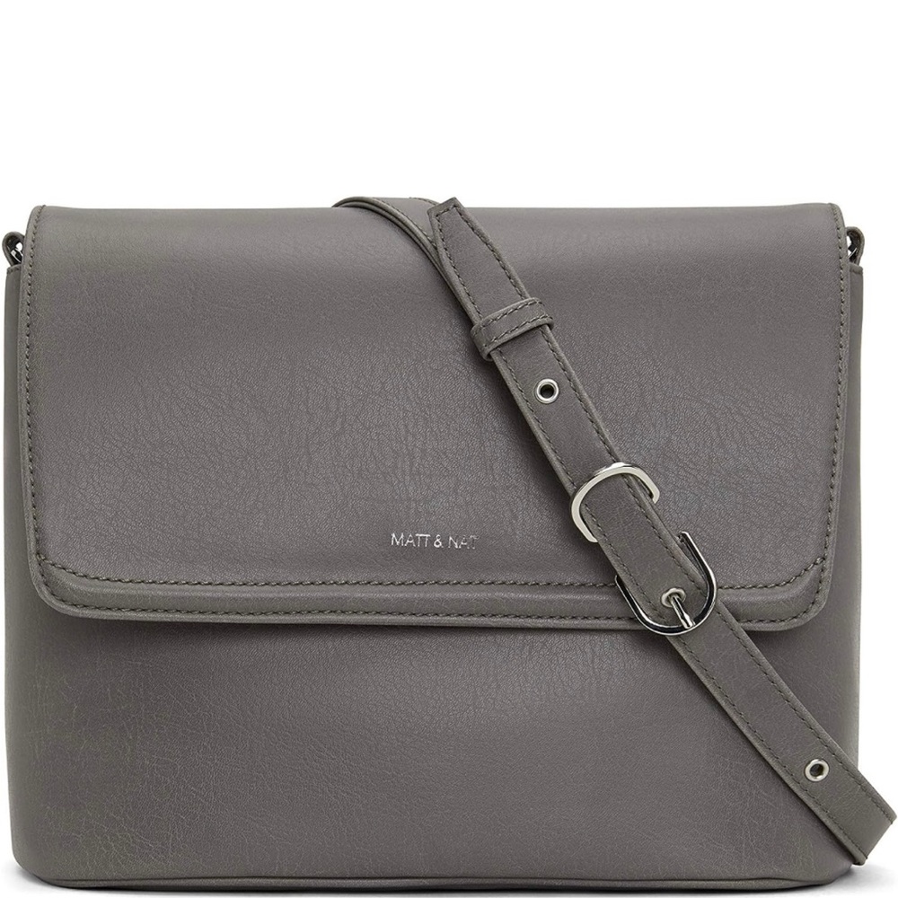Matt & Nat Grey Vegan Handbag, Reiti Vintage Crossbody.